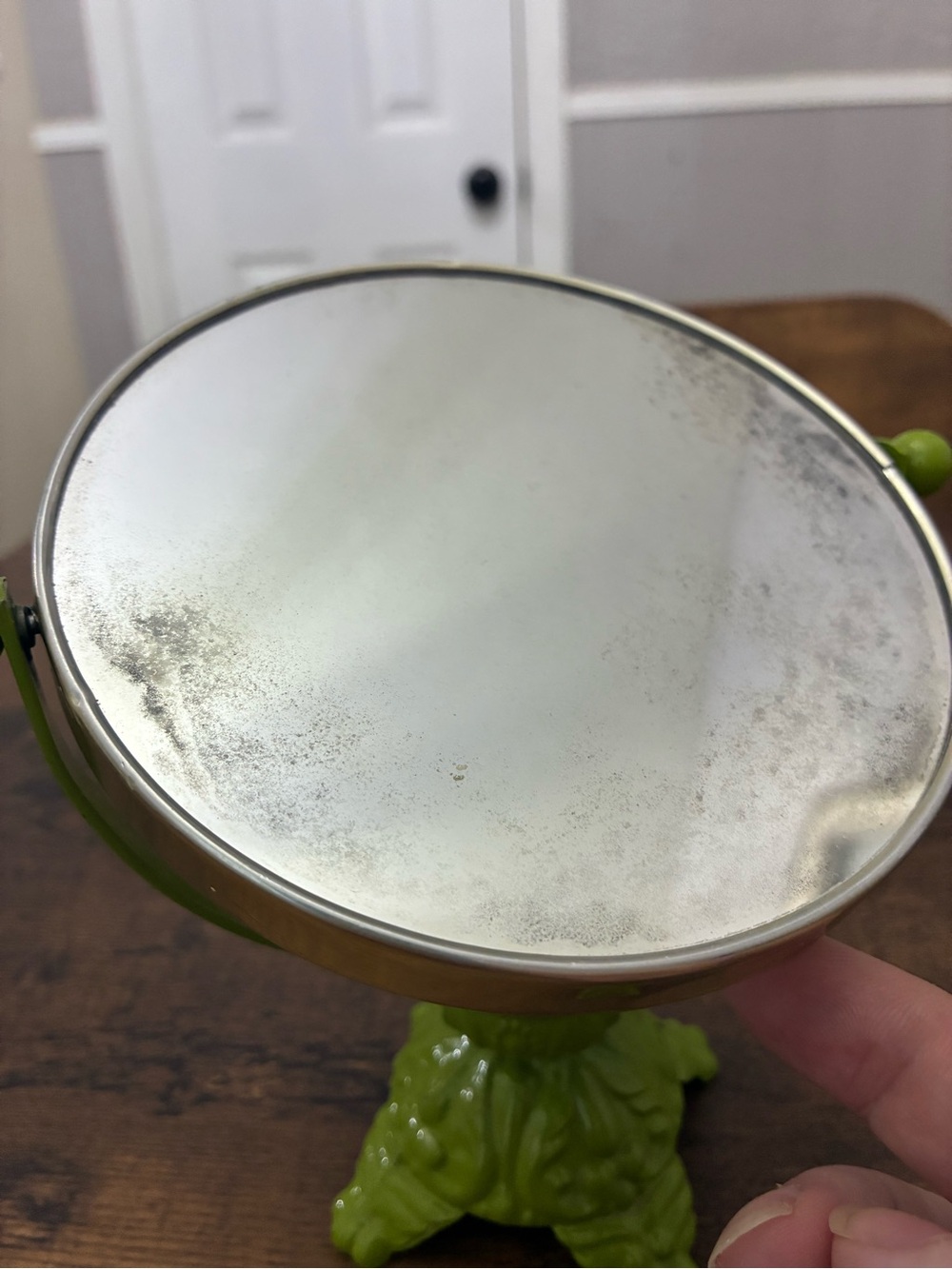 Vintage Tabletop Double Sided Pedestal Vanity Mirror - Picture 6 of 12